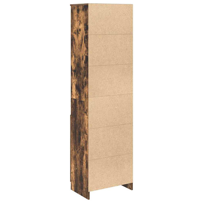 Highboard 50X35x180 Cm Engineered Wood, Smoked Oak