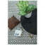Tapis gris / ivoire en laine tissé à plat à la main à motif géométrique-1013948781