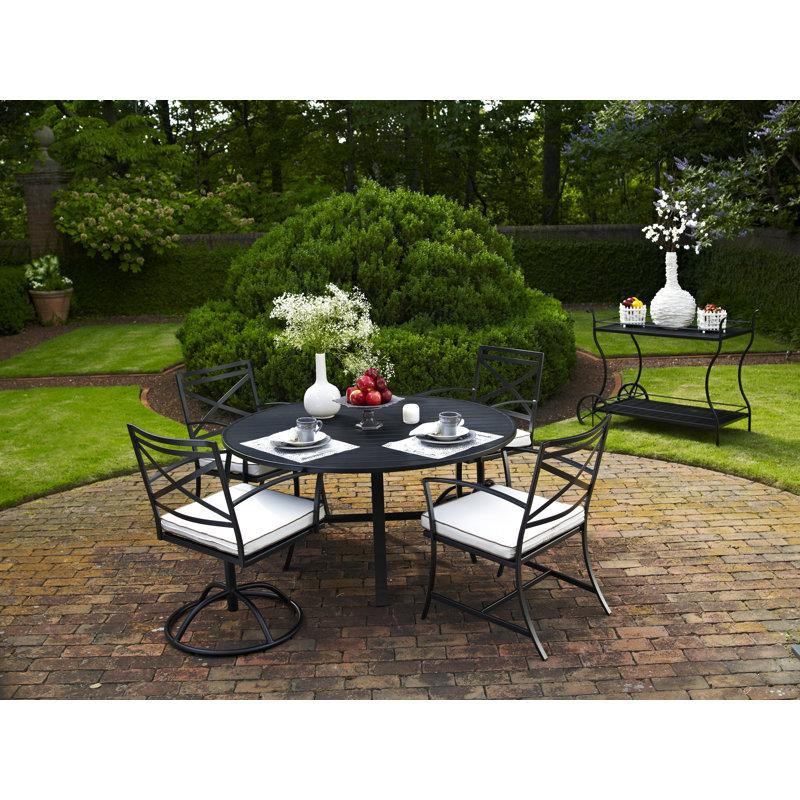 Chaise de patio pivotante avec coussin Millom, Cerise Dorsett