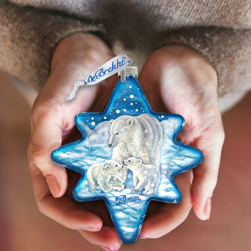4'' Handmade Glass Holiday Shaped Ornament