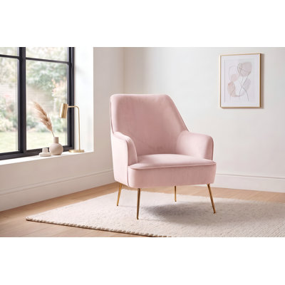 Chaise de loisir rose L 28 po x l 28 po x H 35 po Chaise d'appoint en bois massif et panneau de fibres à densité moyenne rose facile à assembler, rembourrage doux