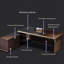 70.87"Modern Executive Desk With Side Cabinets and Password Lock-904854715