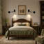 1‑Light Black Swing Arm Sconce