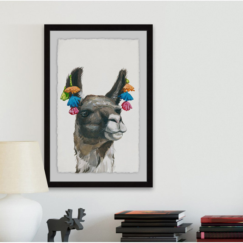 Ear Fringe - Single Picture Frame Painting, 91cm H x 61cm W 