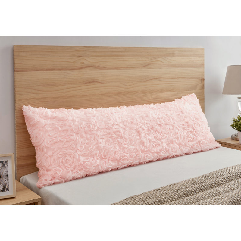 Rose Floral Microfiber Twill Pillowcase, Blush Pink