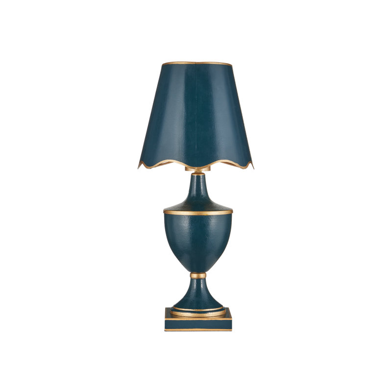 Travelogue Table Lamp, Navy/Gold, Navy/Gold