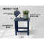 Table de bout extérieure Adirondack, table d'appoint de patio, tables de bout en PEHD pour pelouse de jardin-180824995