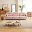 Canapé modulaire élégant à trois places rose - Tissu chenille doux, conception plissée matelassée, confort ergonomique pour le salon et la chambre à coucher-309548594