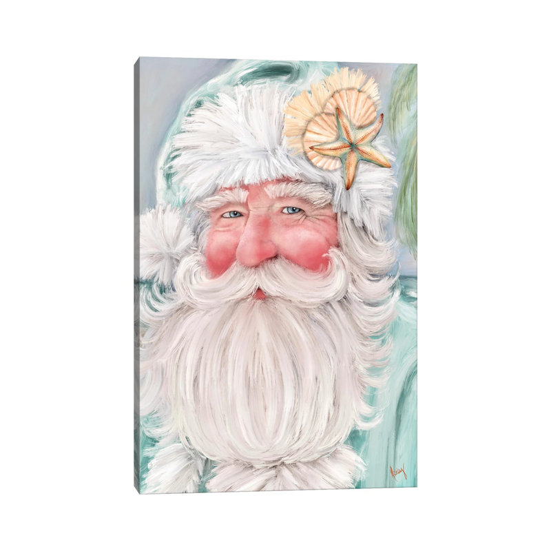 «Coastal Santa», reproduction d'art sur toile tendue