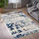 Tapis abstrait bleu / beige