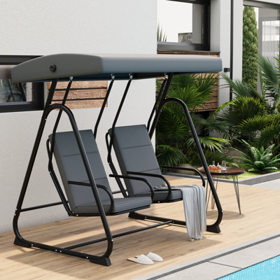 2 Person Porch Swing with Canopy