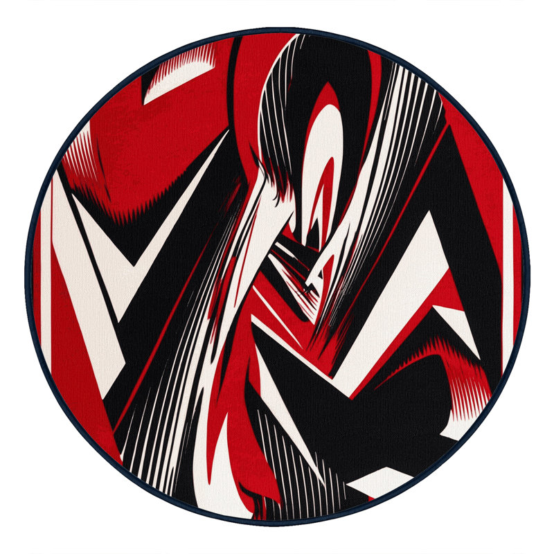 Ruby Reflection Rug, Round 8'