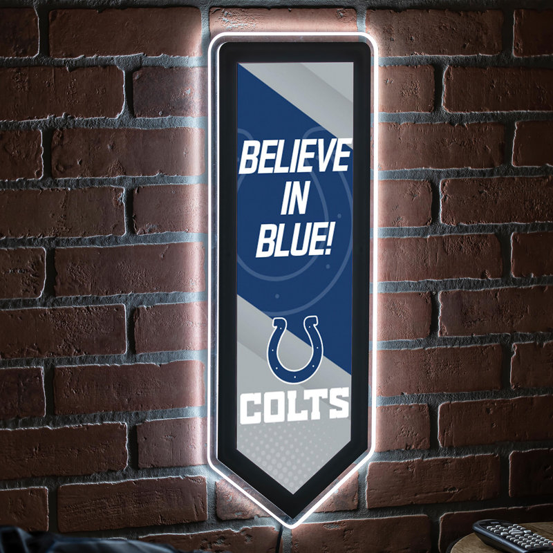 NFL LED Pennant Shaped Lighted Wall Sign, Indianapolis Colts