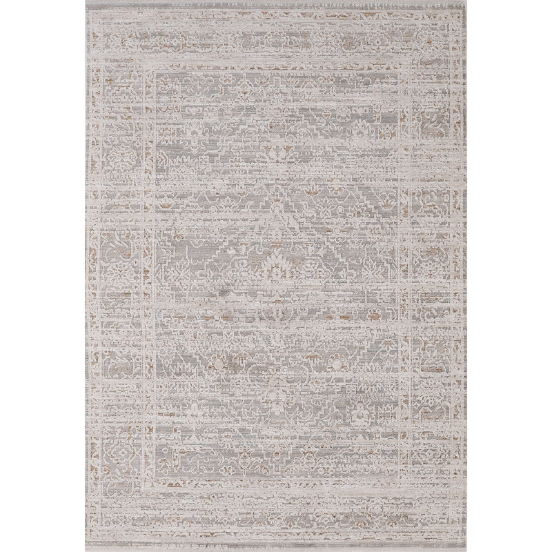 Hilburn 16658-798 RUST/GREY, Rectangle 5'3" x 7'7"