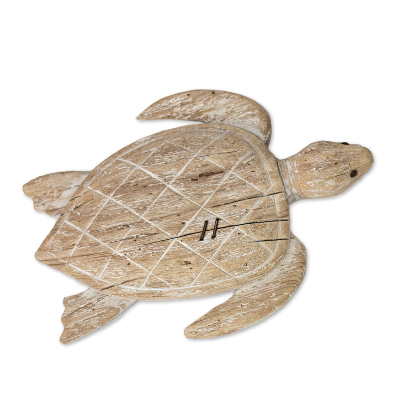 Tortue de fond sculptée, H 12 cm x l 15 cm x P 2 cm