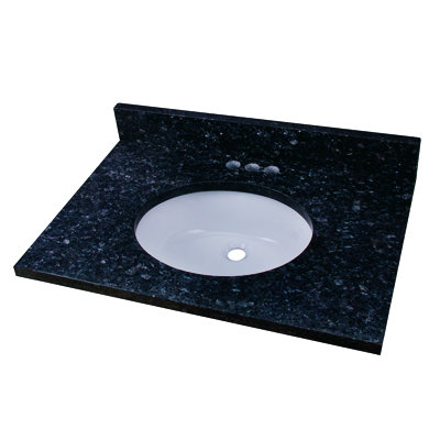 31'' Stone Single Bathroom Vanity Top with Sink