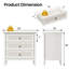 Commode 3 tiroirs déco en rotin naturel-877889236