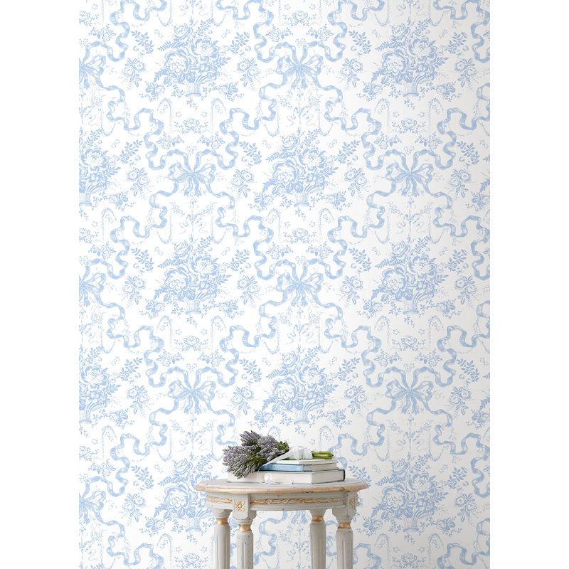 Papier peint Fairytale Peony Toile, Bleu