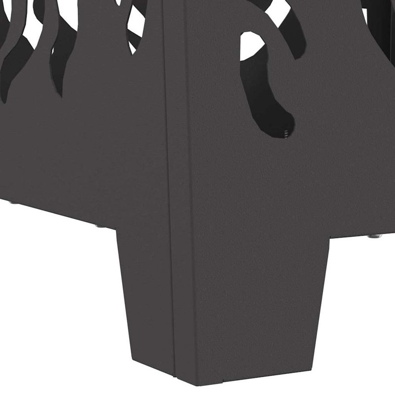 Modern Outdoor Fire Pit, Black, 40cm H x 40cm W x 40cm D