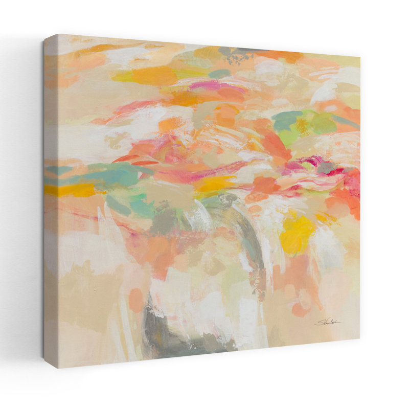 Summer Solstice, art abstrait contemporain, H 18 po x l 18 po