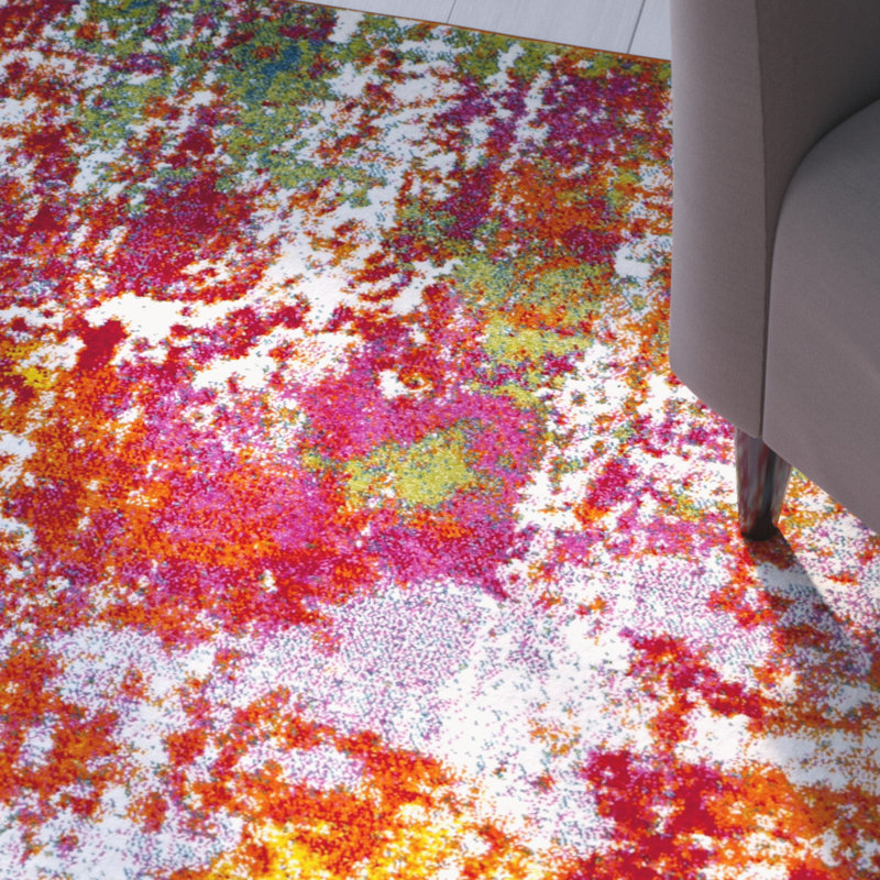Christy Watercolor Performance Abstract Rug, Runner 2'3" x 8'