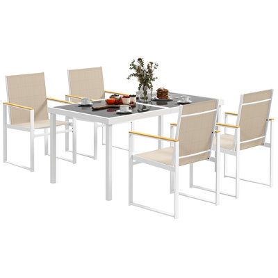 Square 3 - Piece 2 - People 150Cm L Outdoor Bistro Set