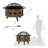 Janson  Fire Pit - 32-Inch Outdoor Wood Burning Firepit with Screen, Poker, and Cover - Outdoor Fire Pits for Backyard, Deck, or Patio by Pure Garden