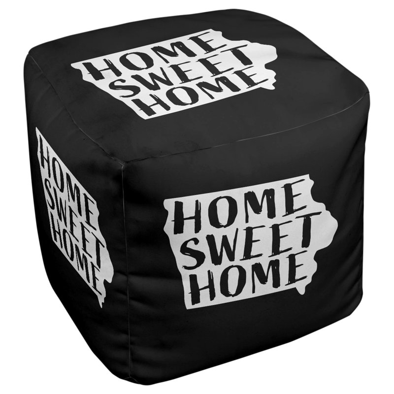 Repose-pieds à cubes iowa the home, Noir