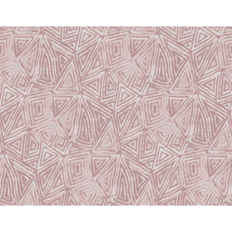 Rouleau de papier peint 27 pi x 27 po Geo, Mauve métallique / Perle