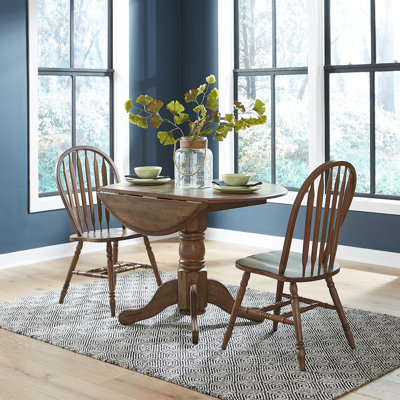 Judique Brown 2 Person Drop Leaf Dining Table Set