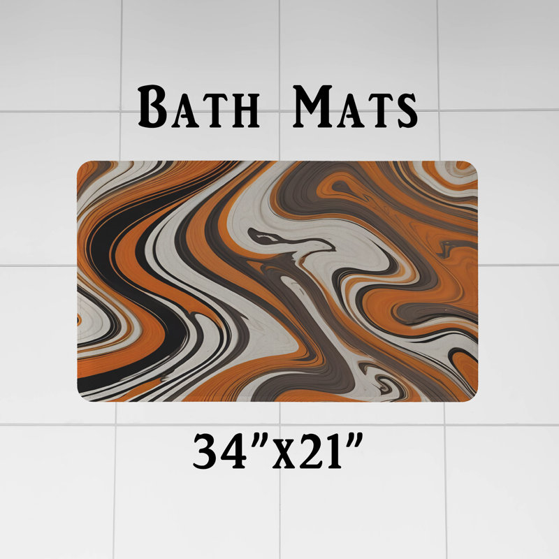 Rideau de douche abstrait, H 93 po x l 70 po