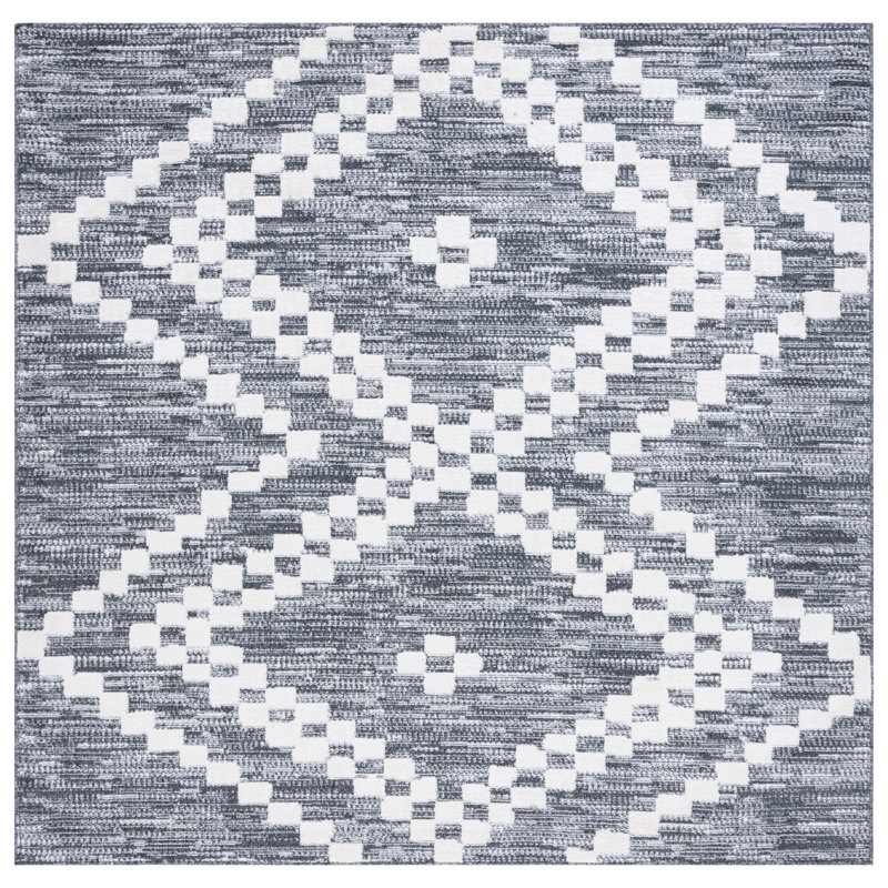 Devrin Performance Geometric Rug, Square 6'7"