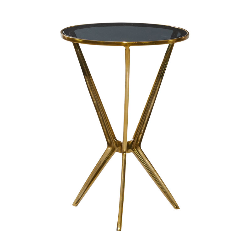 Table de bout Lachlan, Plateau noir / base or