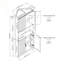 Armoire de rangement d'angle de 70,86 po de hauteur avec portes en verre et dossier en miroir-130670312
