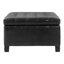 Repose-pieds avec rangement et pieds en bois d'hévéa, repose-pieds carré capitonné avec rangement relevable-385612456