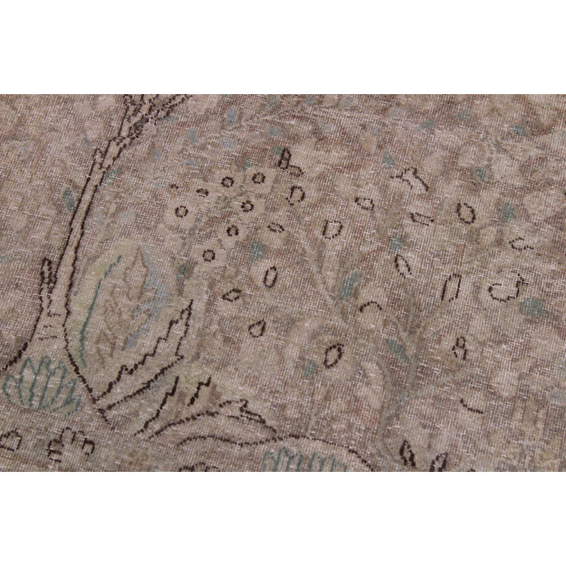 Tapis oriental gris en laine noué à la main 9 pi 5 po x 12 pi 9 po Jana