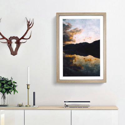 Reflection of the Clouds and Mountains - Picture Frame Painting Print