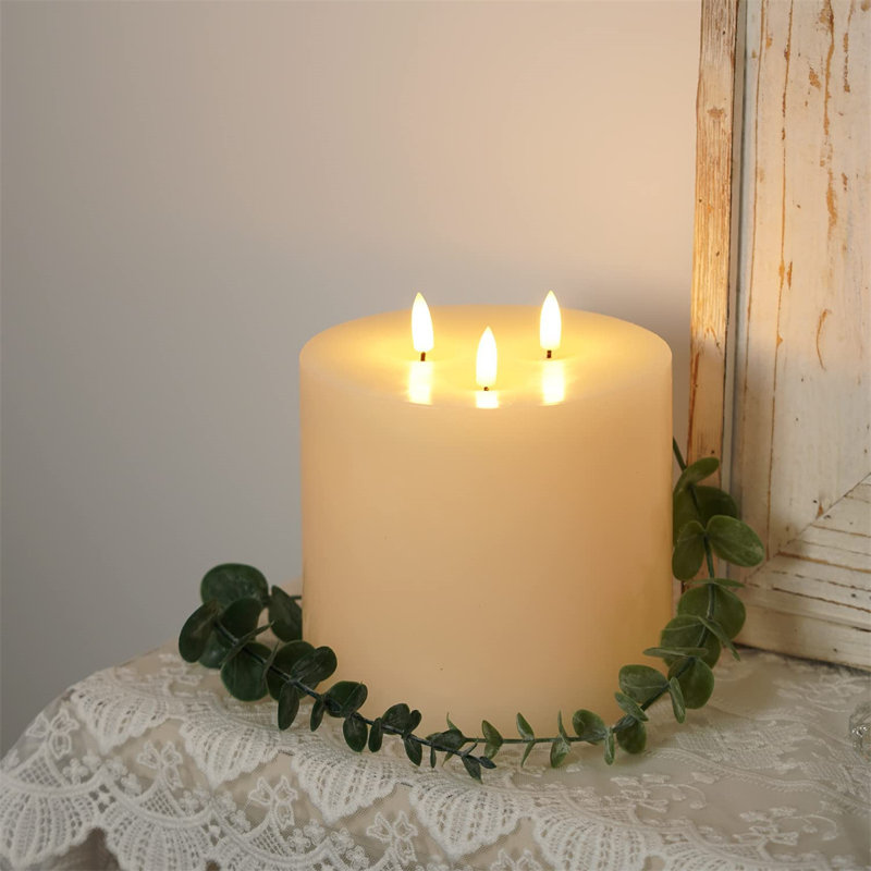 Unscented Flameless Pillar Candle