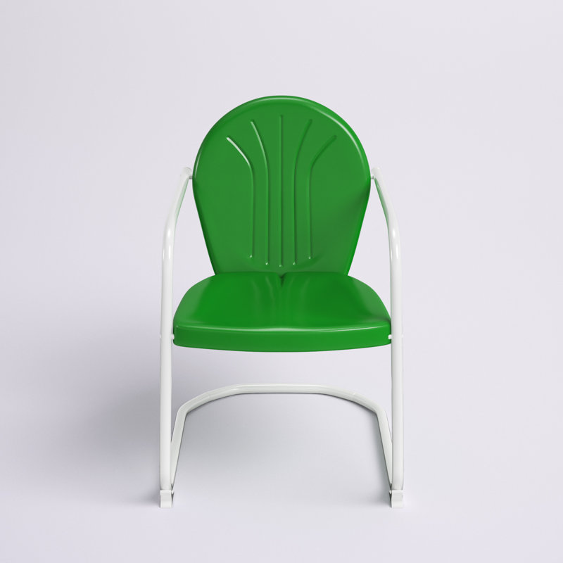 Fauteuil de patio Burley, Vert Kelly lustré