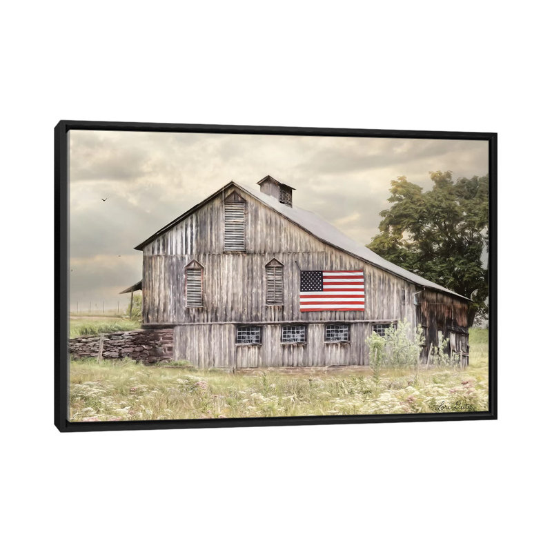 Reproduction de photo « rural Virginia Barn » par Lori Deiter, H 18 po x l 26 po x P 1,5 po, Toile avec cadre noir