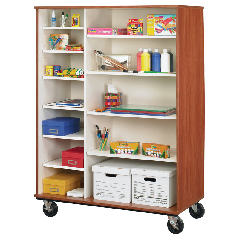 Armoire de classe mobile à 12 compartiments, Gris tendance
