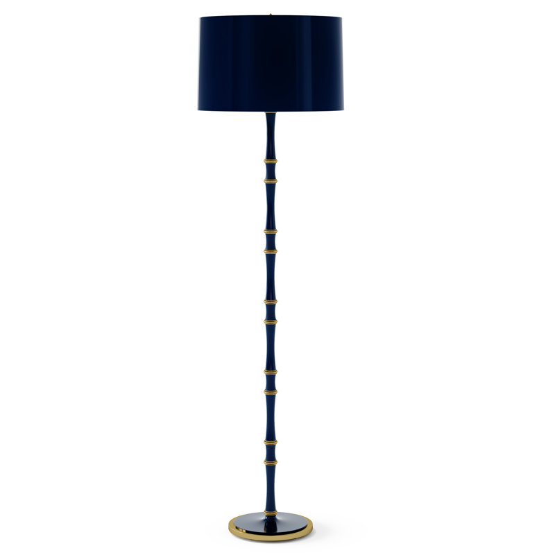 Kane 64.50'' Jungle Traditional Floor Lamp, Midnight Blue