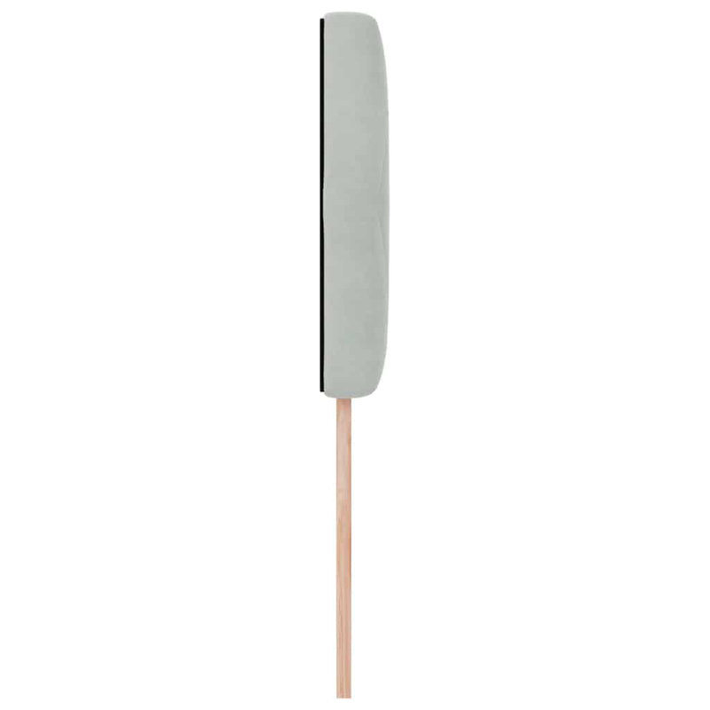  Velvet Headboard Argyle With Headboard 100 Cm Velvet, Single-Short (90 x 160cm), Light Grey