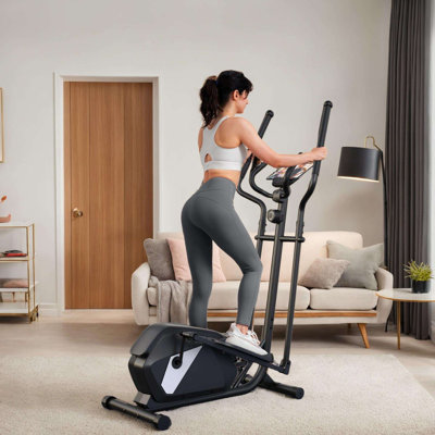 Elliptical Trainer,Cardio Machines With Lcd Monitor Device Holder