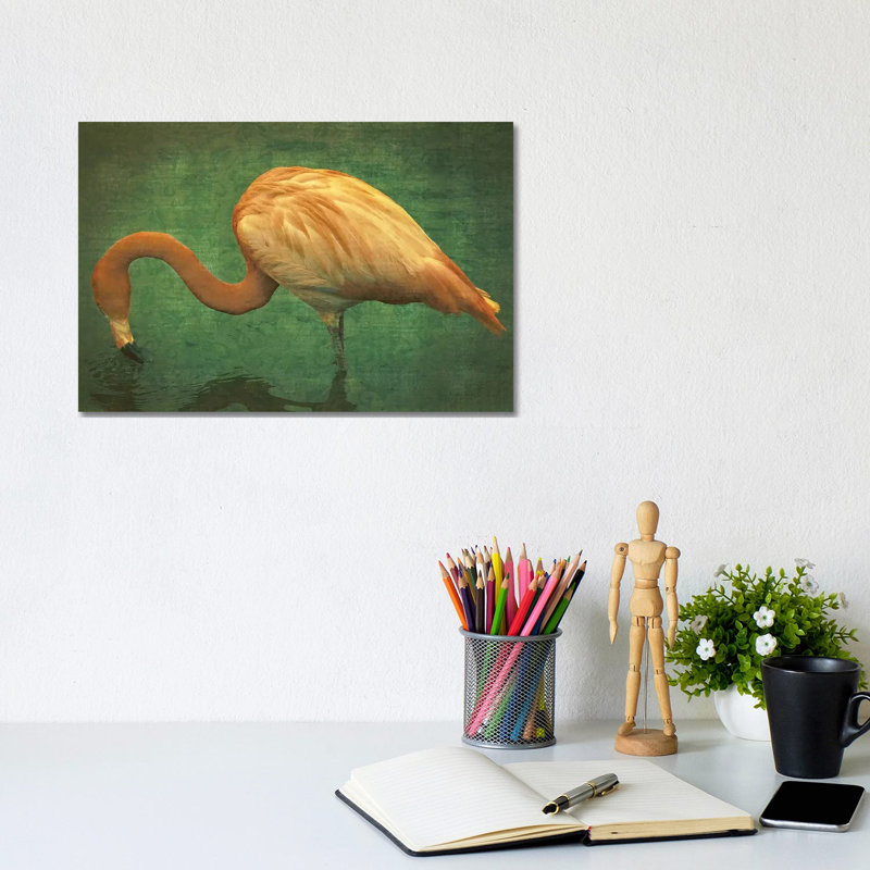 Caribbean Flamingo - Wrapped Canvas Print, 20.32 cm H x 30.48 cm W