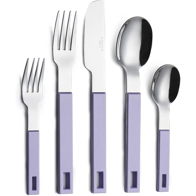 Latitude Run® Stainless Steel (18/0) Flatware Set - Service for 4, Light Purple