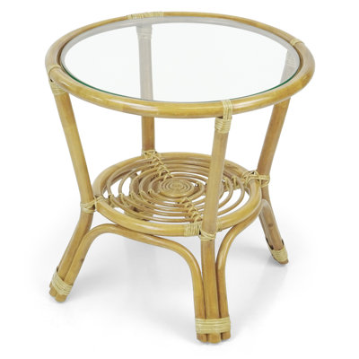 Eukleides Glass Tray Top End Table