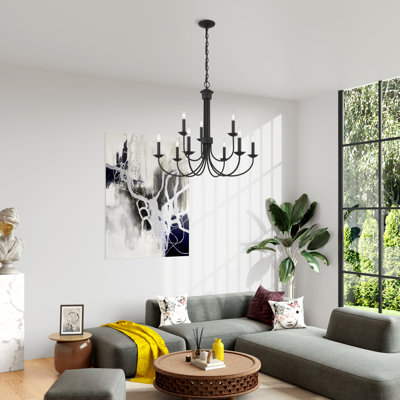 Lustre style chandelier 9 lumières Arunvir