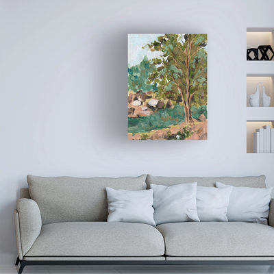 Wrapped Canvas Wall Art - Melissa Wang  'Verdant Echoes II' Wall Art for Living Room, Bedroom, or Office Décor  - 24x32