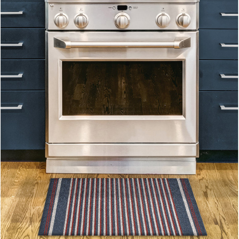 Nautica Caspien Machine Washable PVC Loop TPR Backing Rugs, 24" L x 16" W